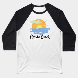 Florida Beach Sunset Baseball T-Shirt